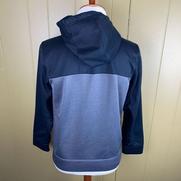 Russell men M fu zip hooded jacket w/front pockets grey black red - Picture 8 of 10